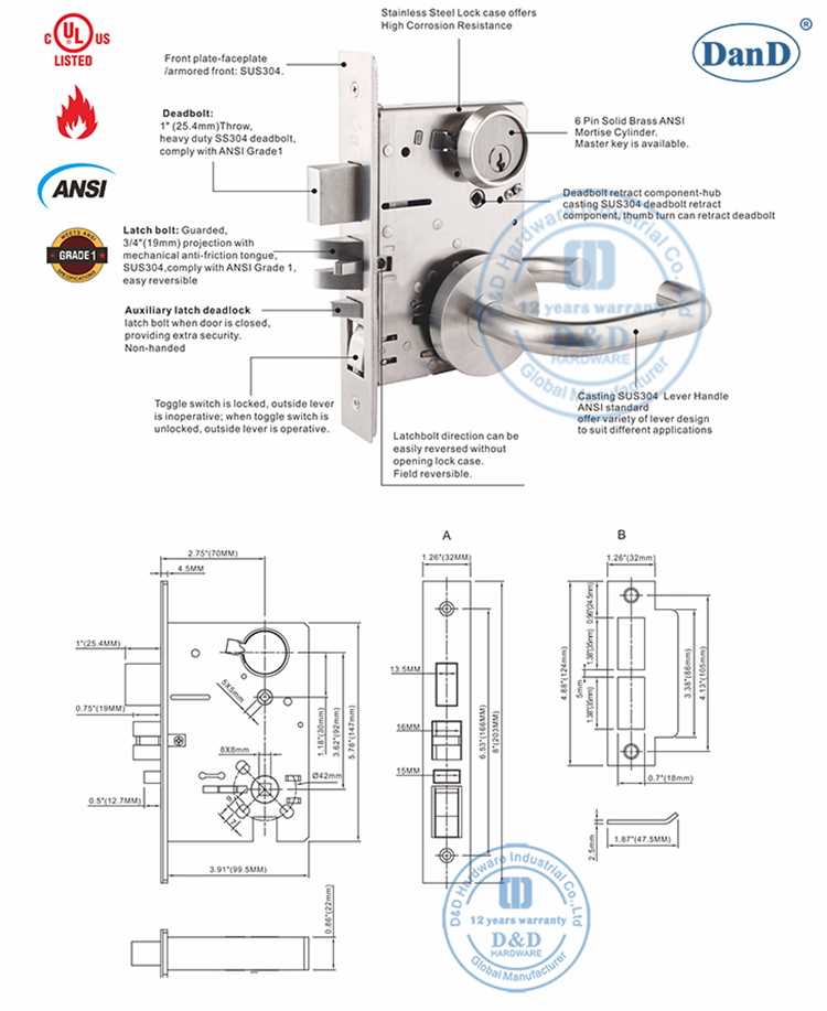 deadlatch parts diagram