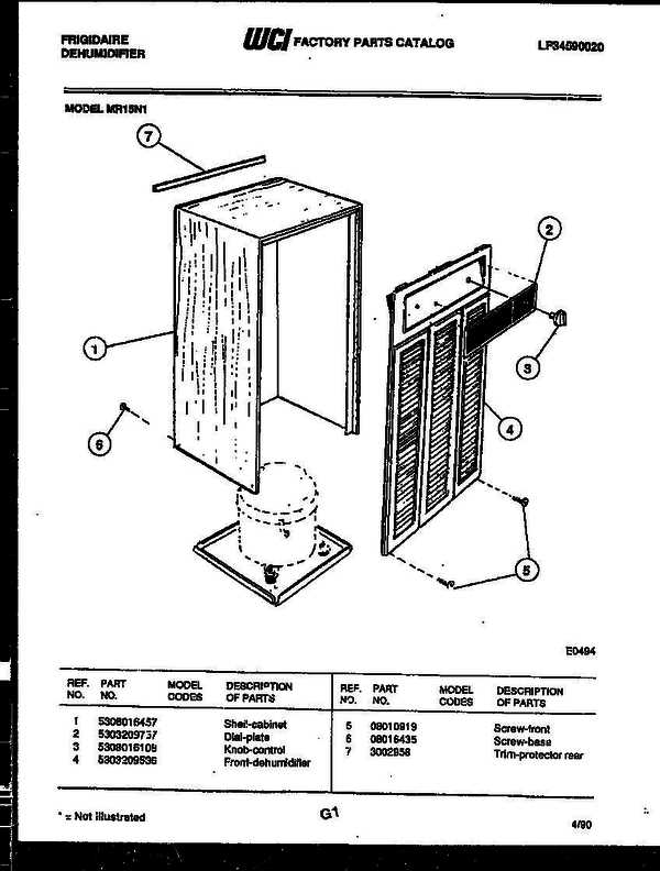 dehumidifier parts diagram