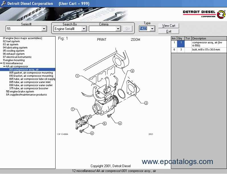 detroit 60 series parts diagram