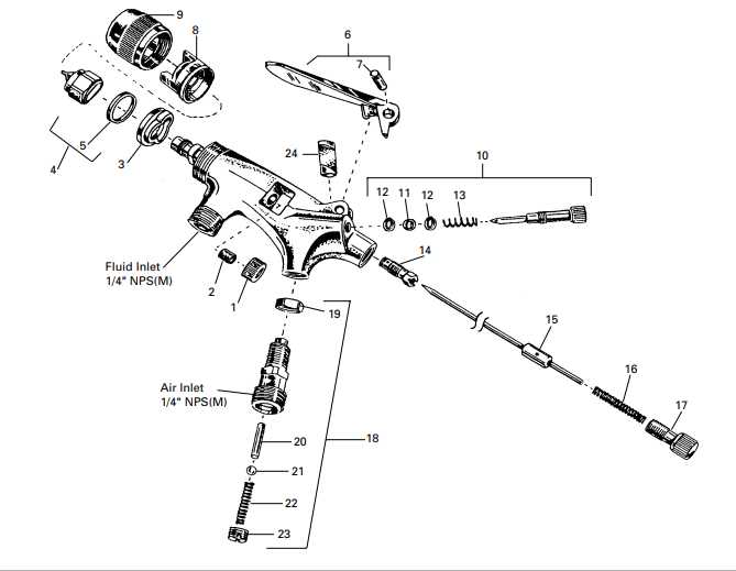 devilbiss spray gun parts diagram