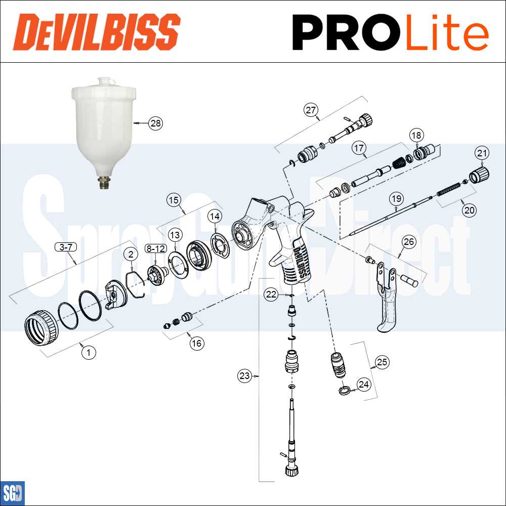 devilbiss spray gun parts diagram