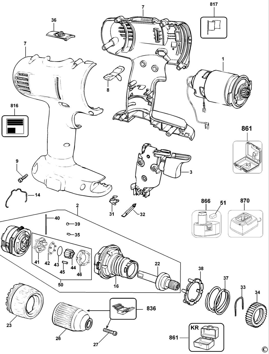 dewalt 788 parts diagram