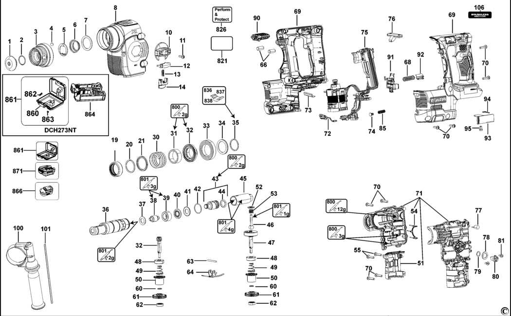 dewalt dcs374 parts diagram