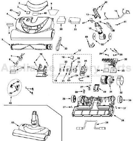 kenmore intuition vacuum parts diagram