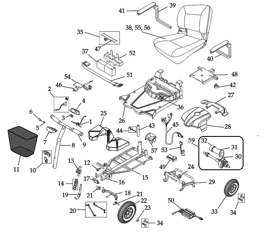 drive wheelchair parts diagram