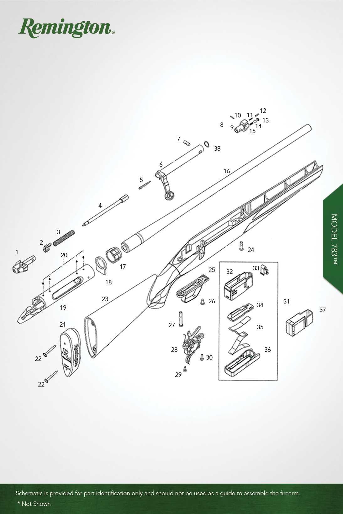 remington 783 parts diagram