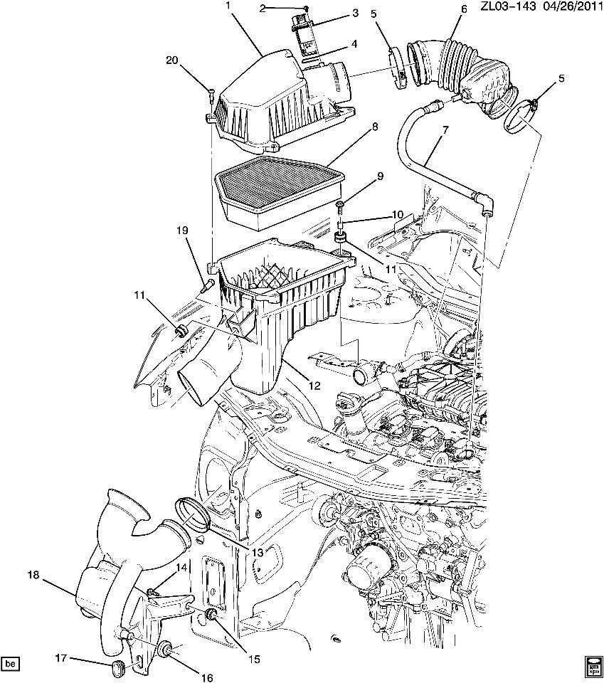 2012 chevy equinox engine parts diagram