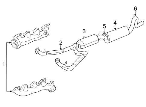 parts of an exhaust system diagram