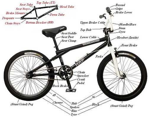 bmx bike parts diagram