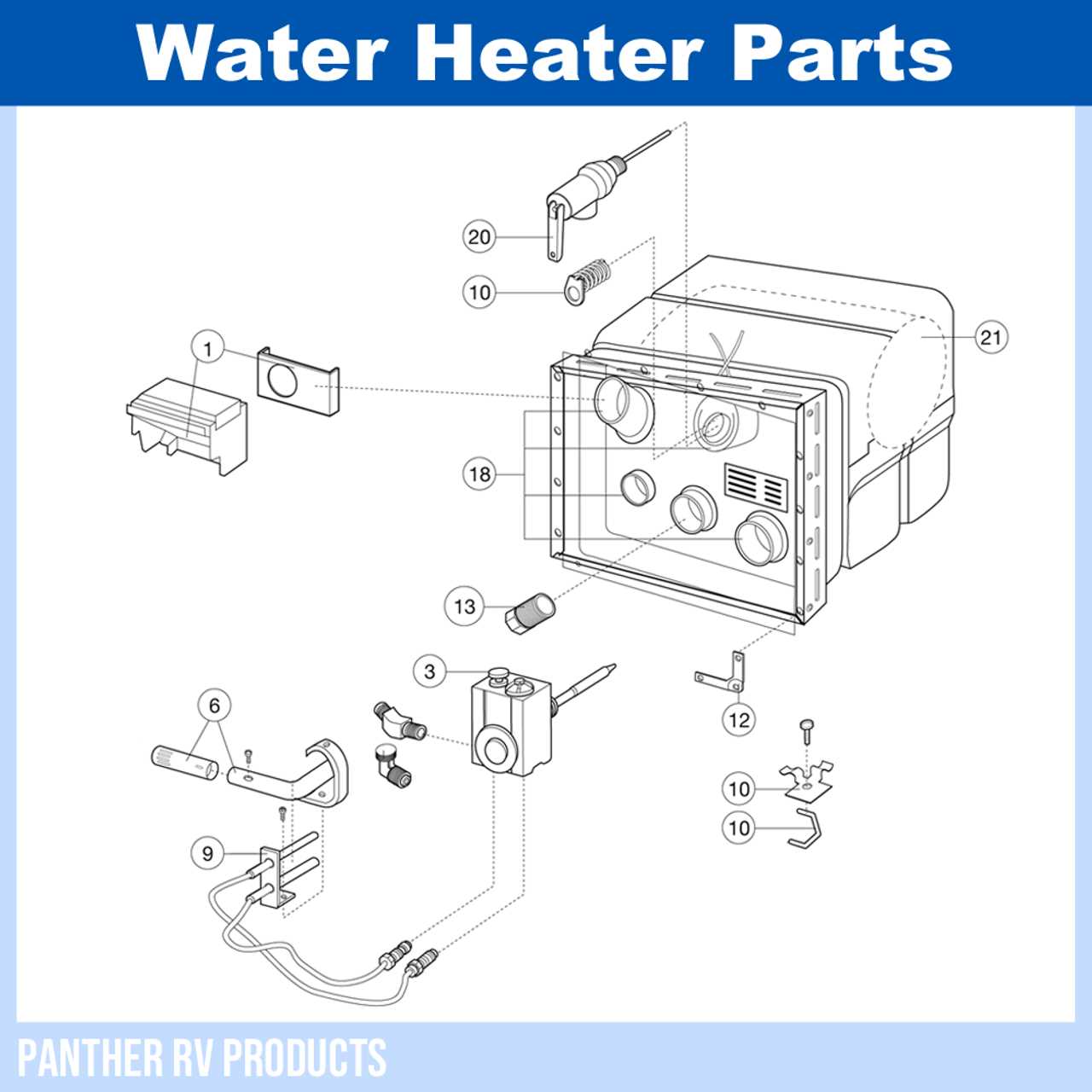 electric water heater parts diagram