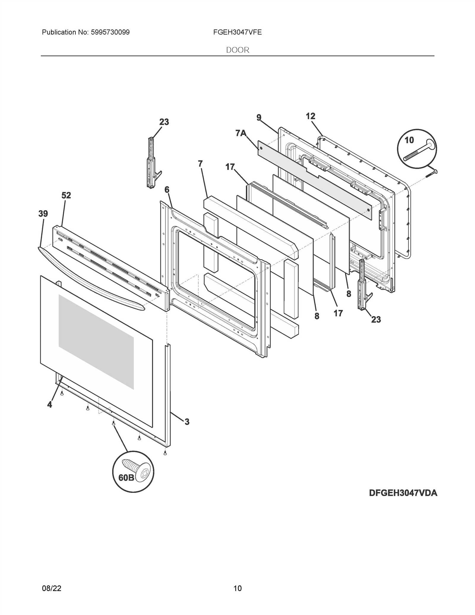 electrolux range parts diagram