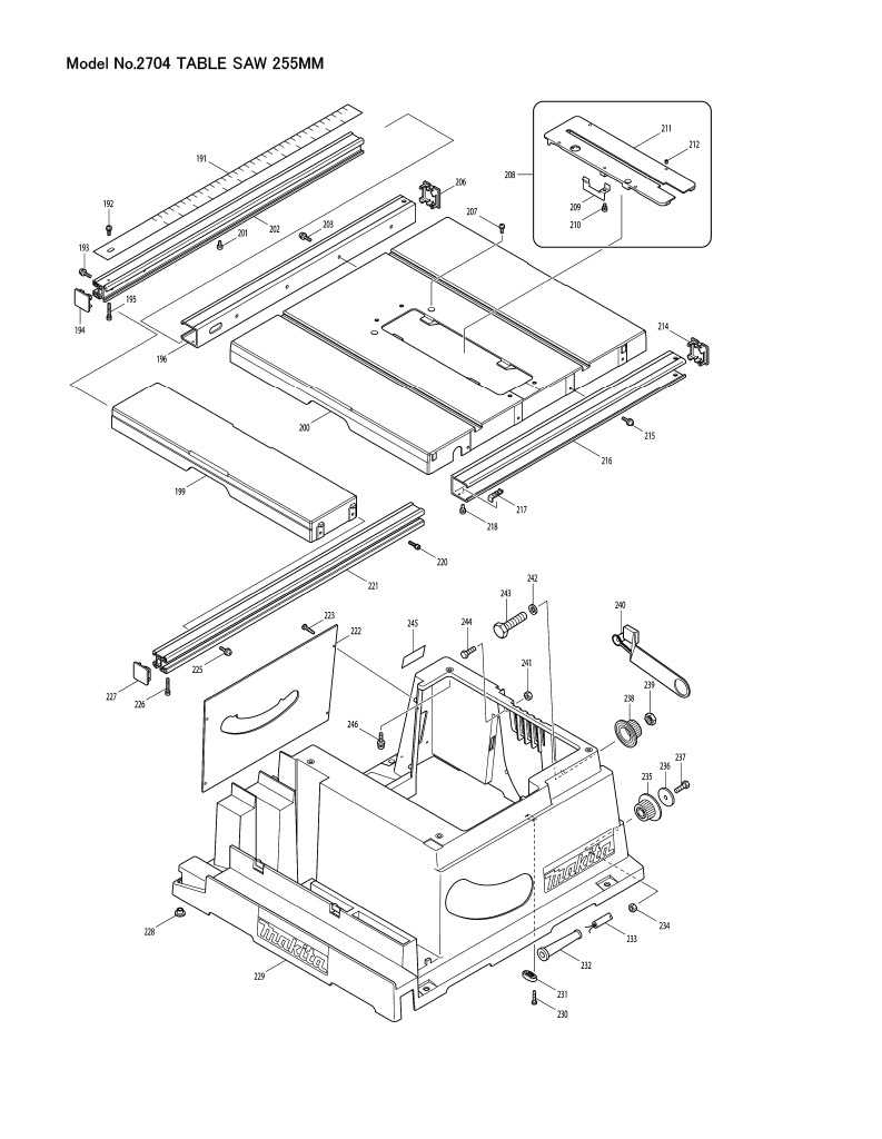 bosch table saw parts diagram