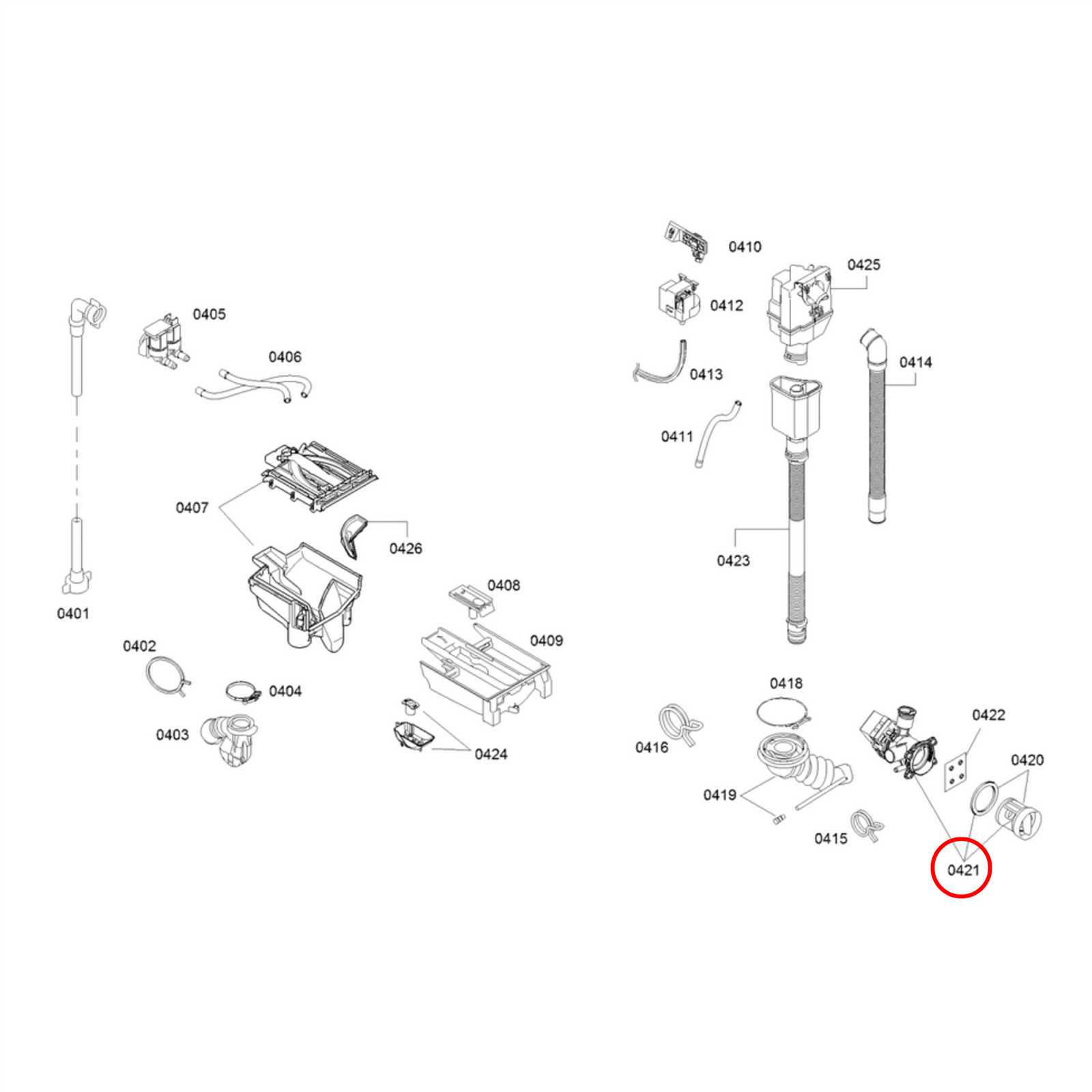 bosch washing machine parts diagram