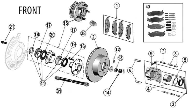 front brake parts diagram