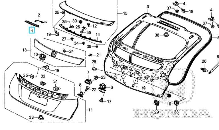 exterior honda civic body parts diagram