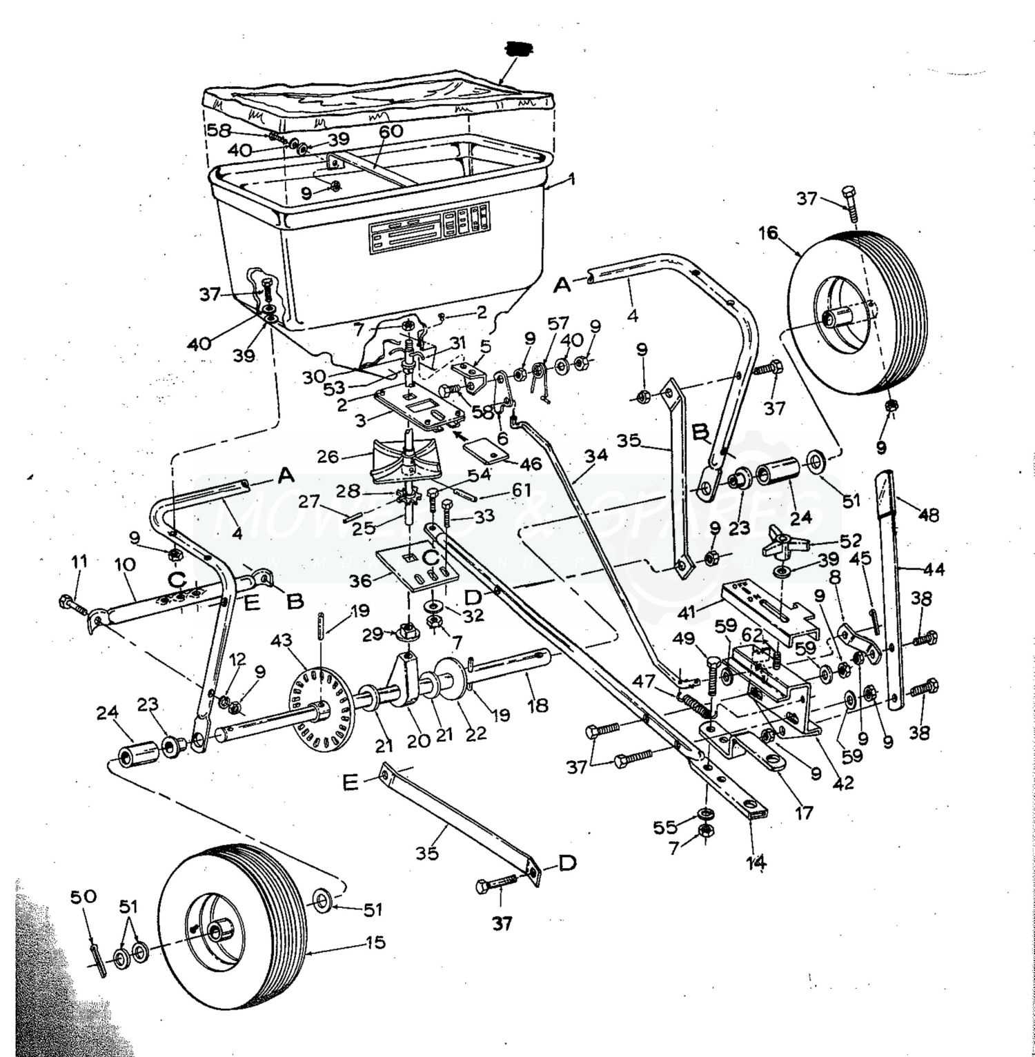 scotts lawn mower parts diagram