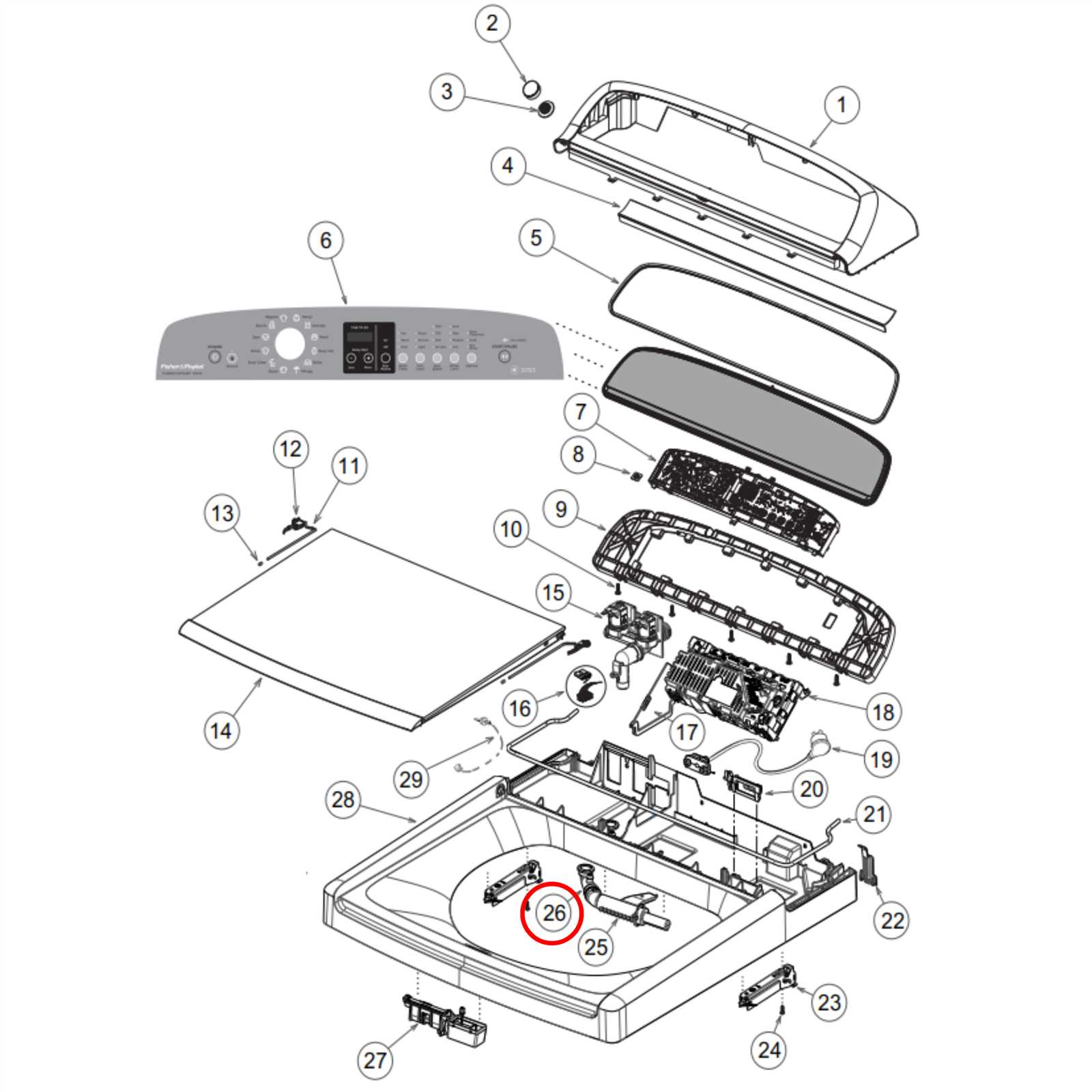 fisher & paykel washer parts diagram