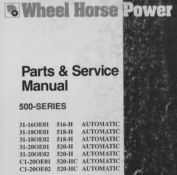 wheel horse 520h parts diagram