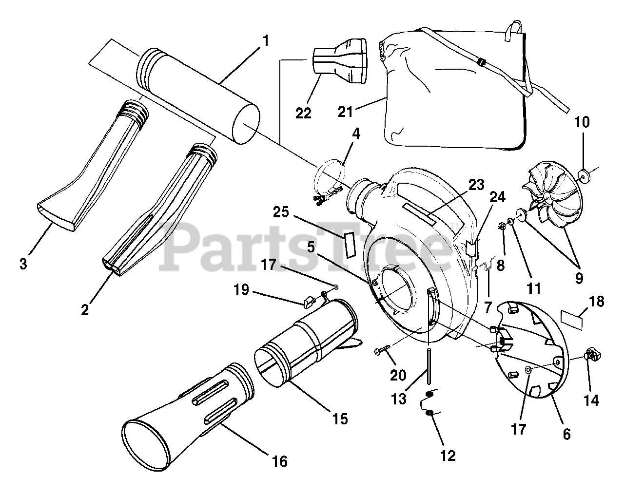 homelite leaf blower parts diagram