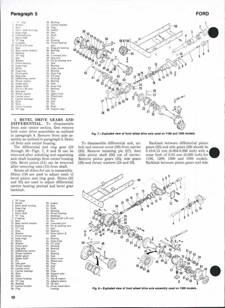 ford 1500 tractor parts diagram