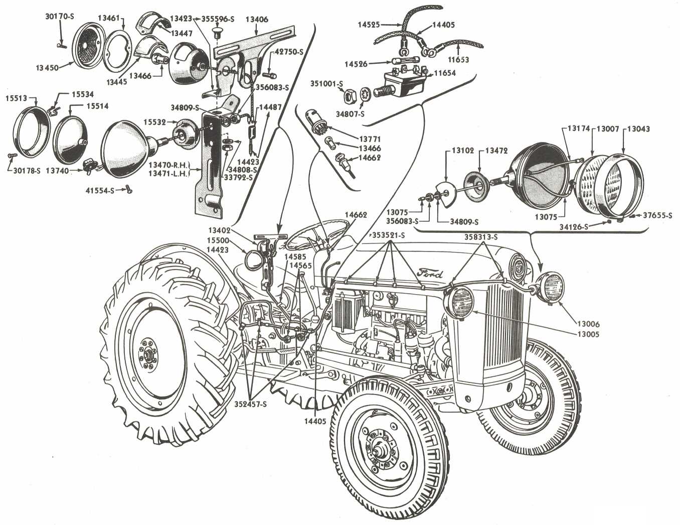 ford 600 tractor parts diagram