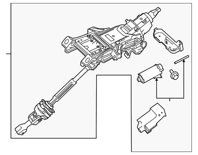 ford steering column parts diagram