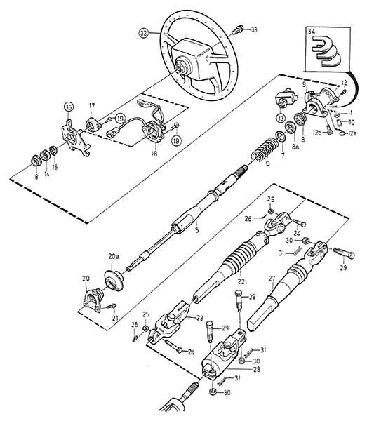 ford steering column parts diagram