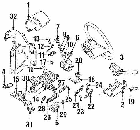 ford steering column parts diagram