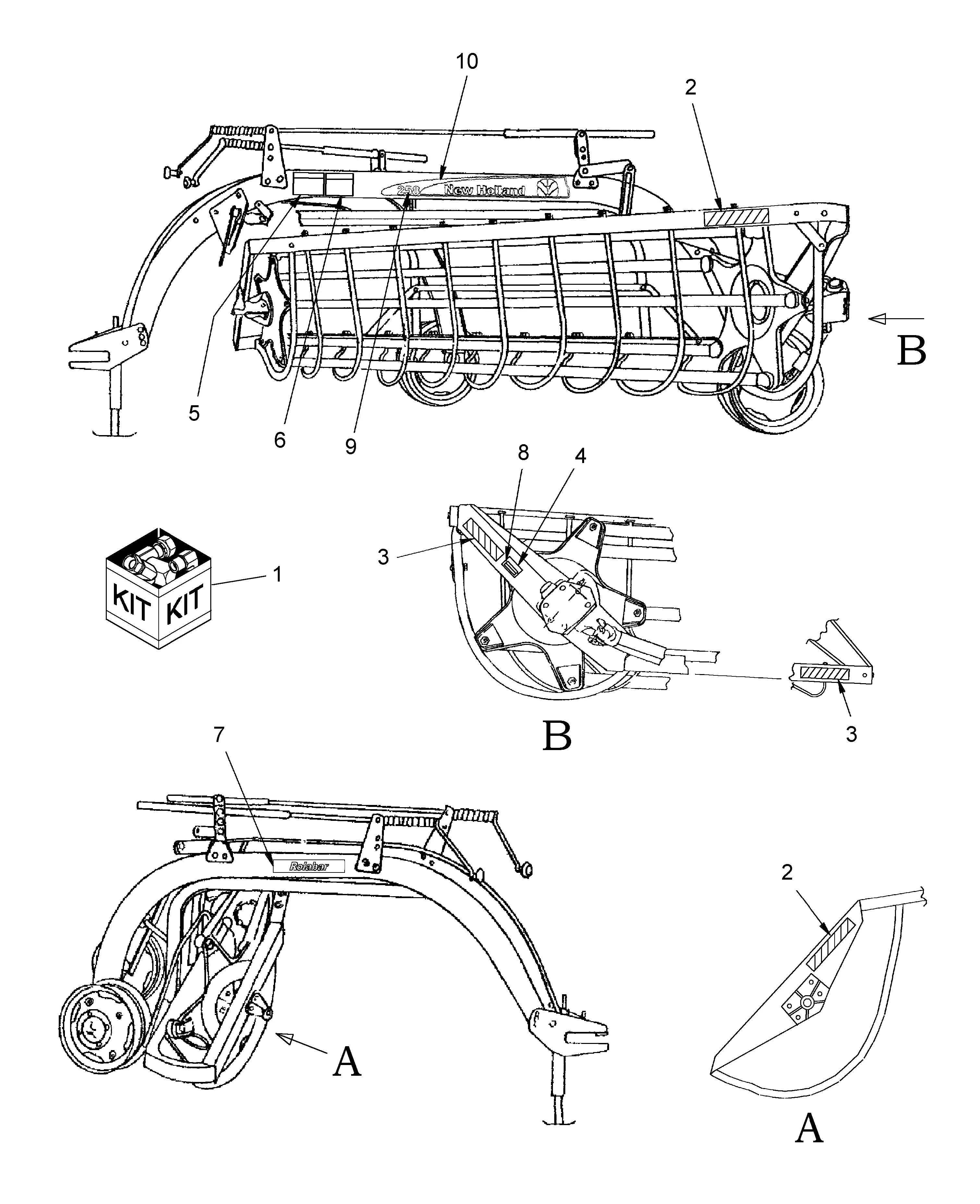 new holland 55 hay rake parts diagram