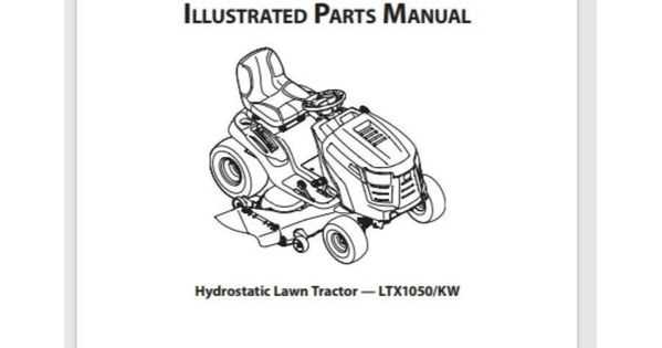 cub cadet ltx1050 parts diagram