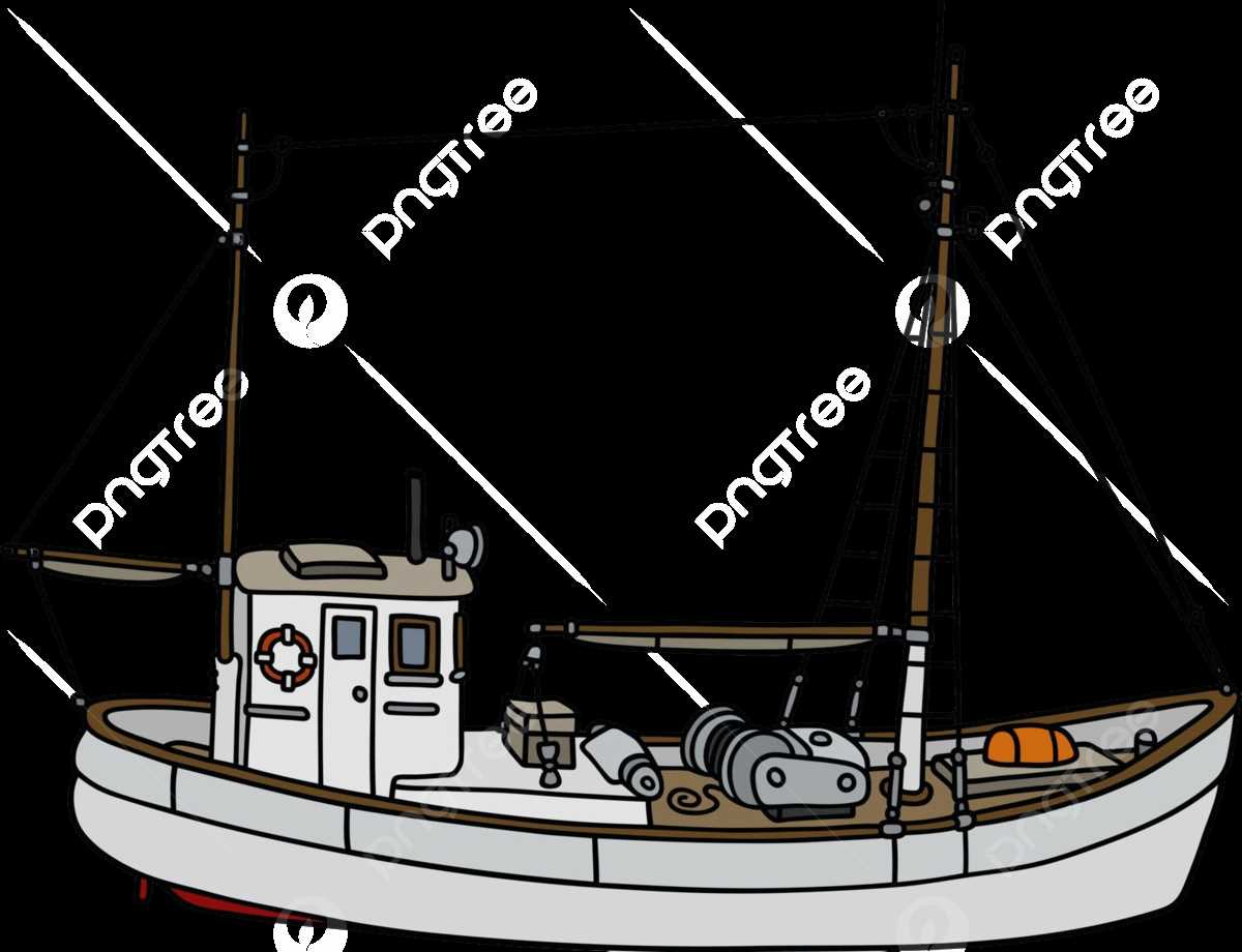 parts of a fishing boat diagram