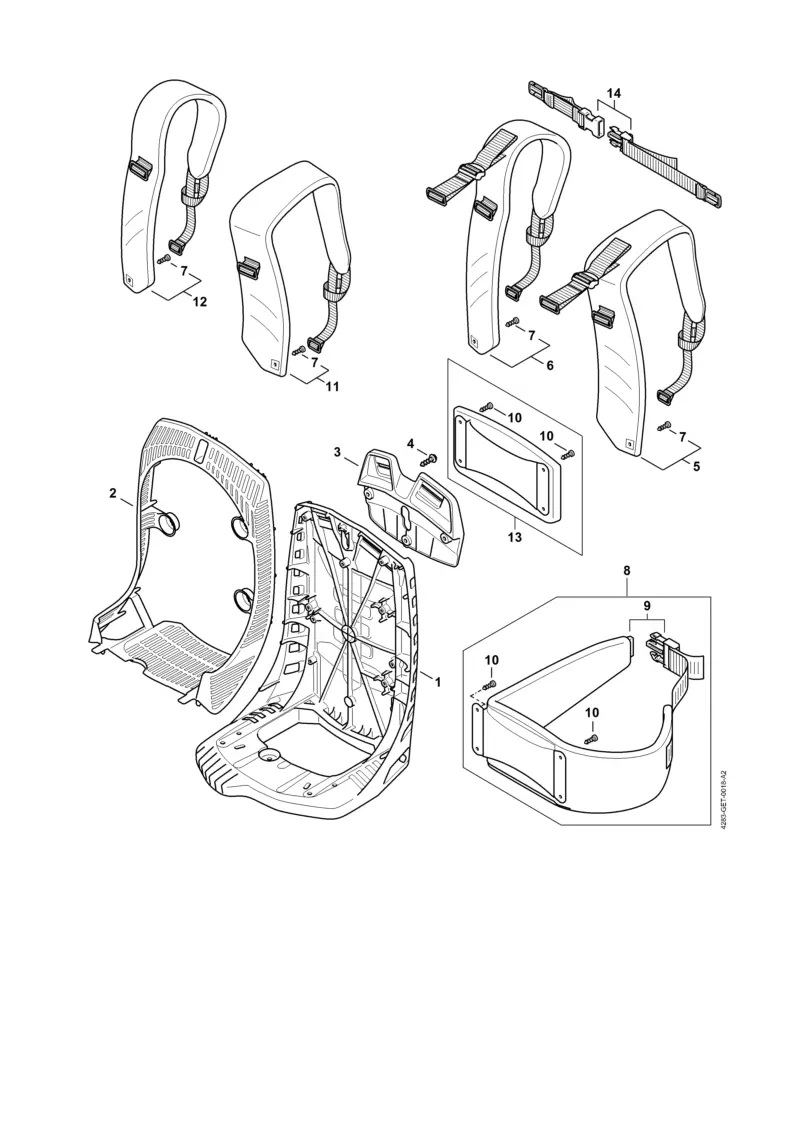 stihl br600 parts diagram