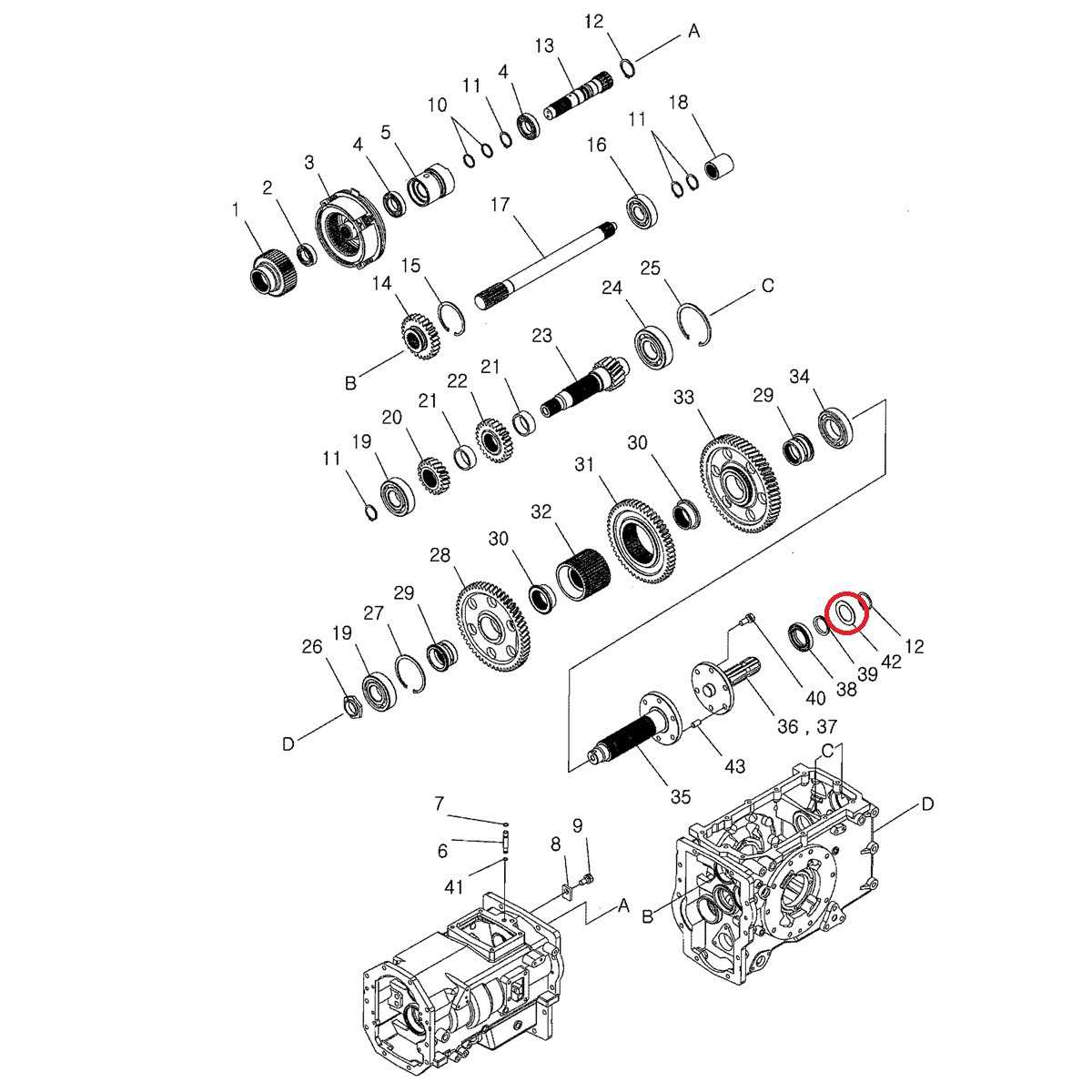 t5 transmission parts diagram