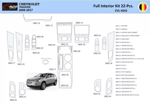 chevy traverse parts diagram