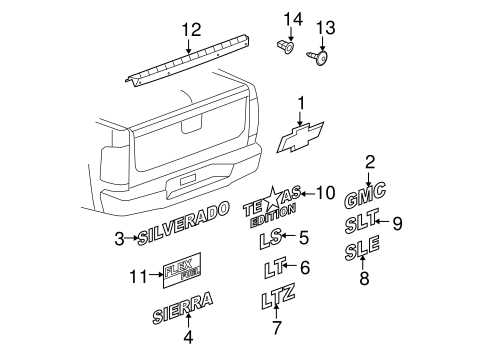 2007 gmc sierra parts diagram