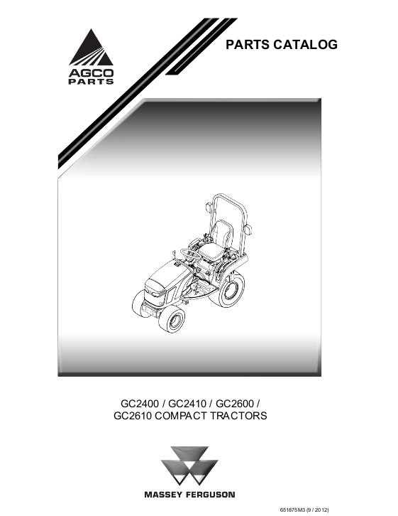 massey ferguson gc2400 parts diagram