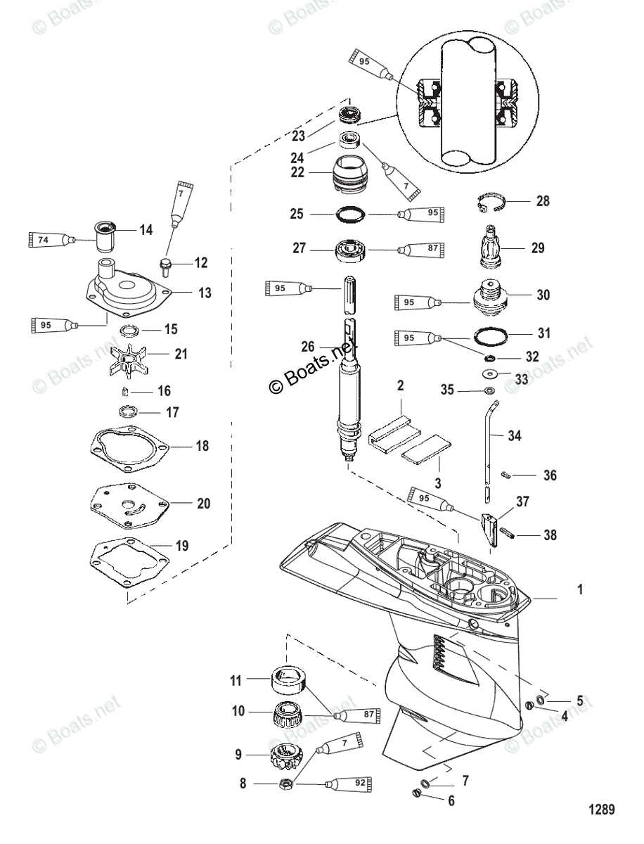 mercury motor parts diagram