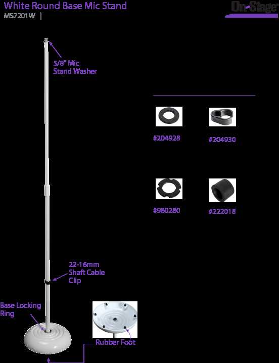 mic stand parts diagram