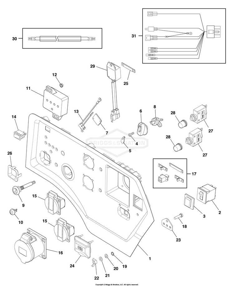 briggs and stratton generator parts diagram