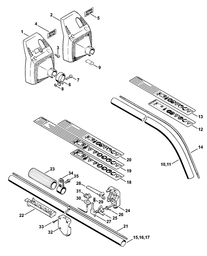 stihl fs44 parts diagram