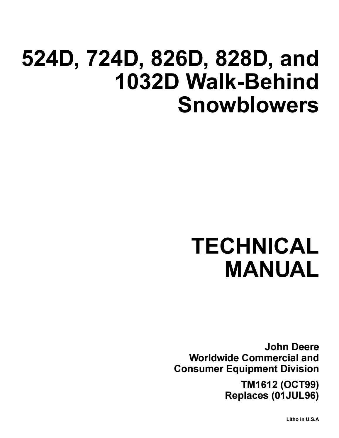 john deere 1032d snowblower parts diagram