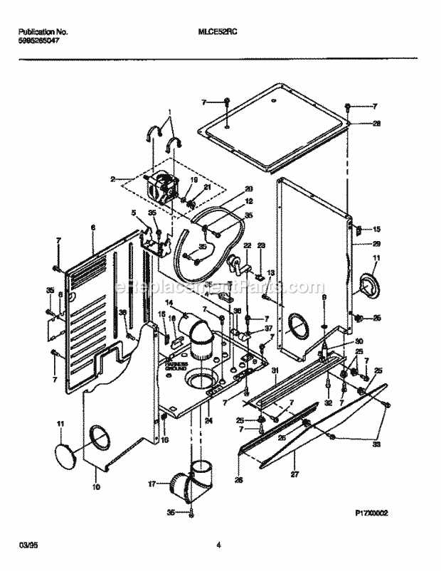 frigidaire stackable washer dryer parts diagram