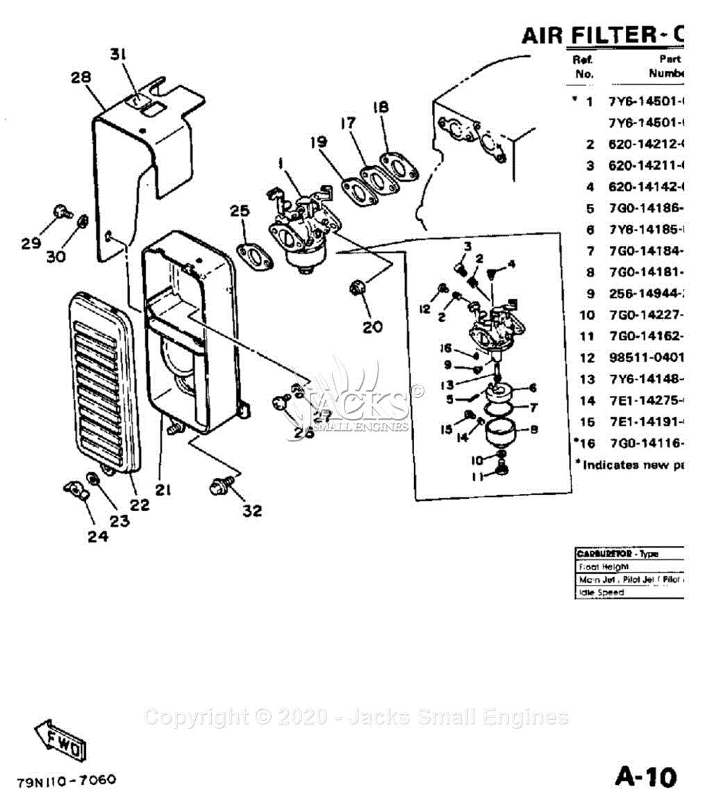 yamaha snowblower parts diagram