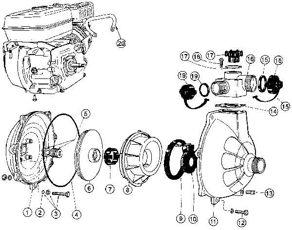 water pump parts diagram