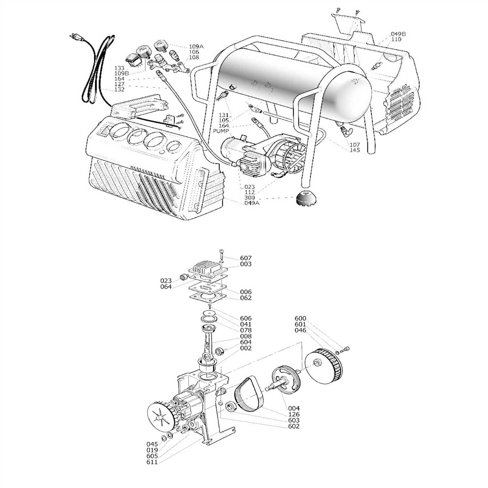 stanley air compressor parts diagram