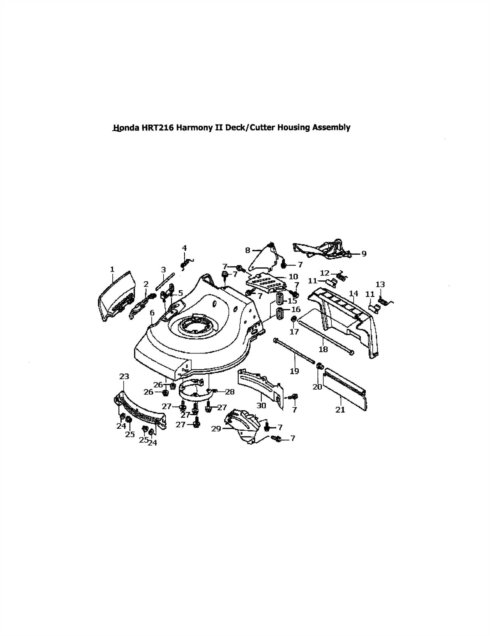 honda self propelled lawn mower parts diagram