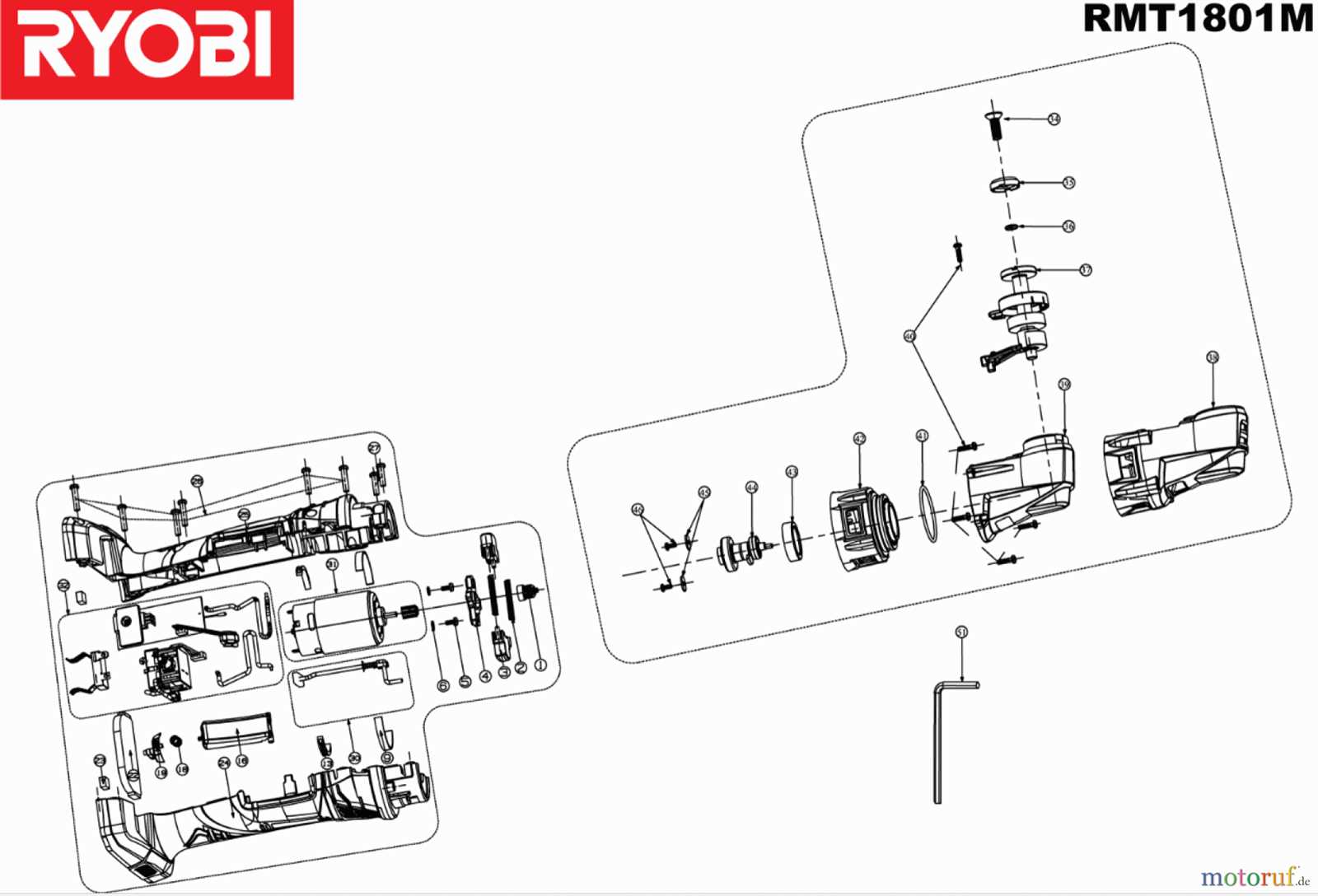 ryobi multi tool parts diagram