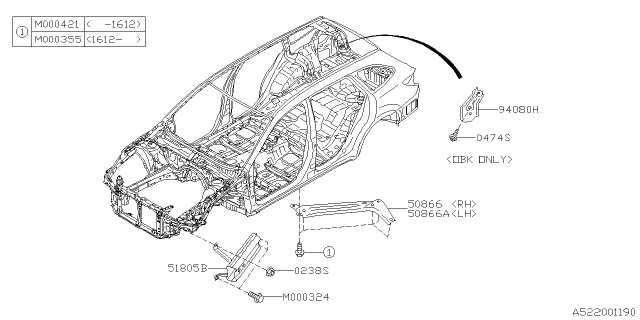 subaru legacy parts diagram