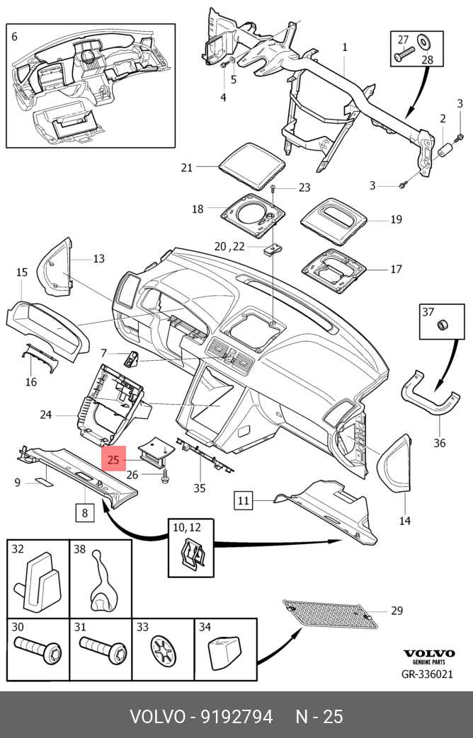 volvo s40 parts diagram