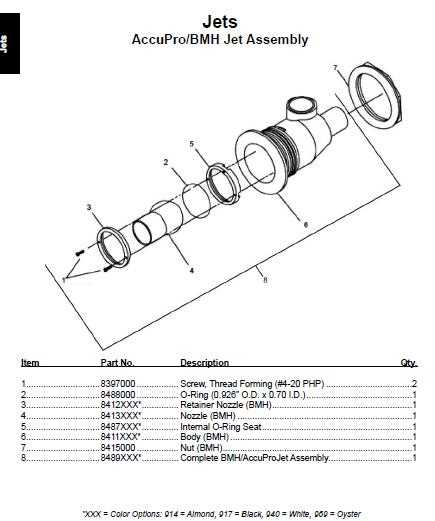 tub parts diagram